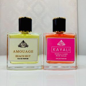 AMOUAGE BEACH HUT EDP FOR MEN & KAY ALI VANILLA CANDY AND ROCK SUGAR FOR LADIES 50ML